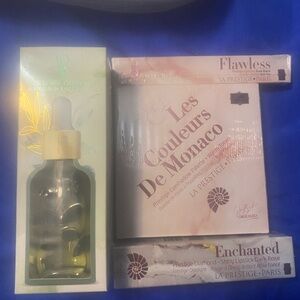 Flawless Black eyeliner, skin oil, eyeshadow palette w/lipstick 4/40 bomb deal